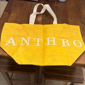 Anthropologie | Yellow Resuable Tote Bag